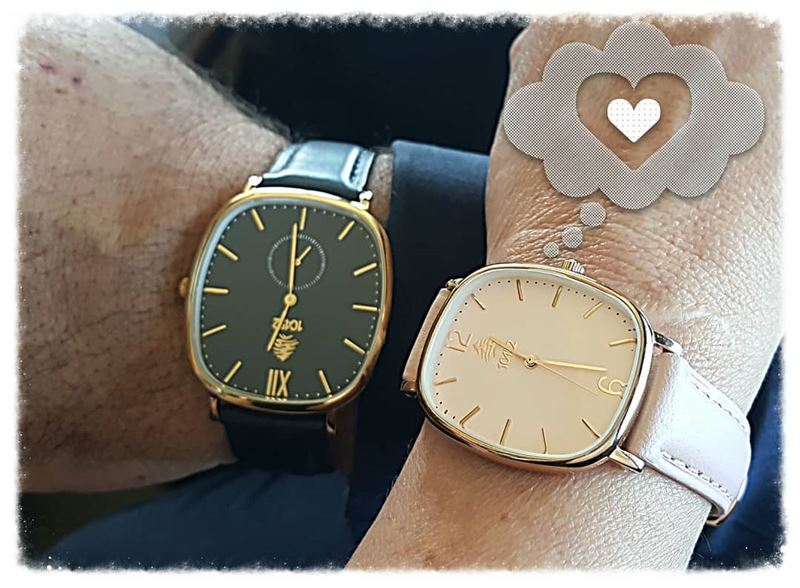  10452DNA  slim  watches in  blue &  pink have a  blessed  weekend full of... (Saïda, Al Janub, Lebanon)