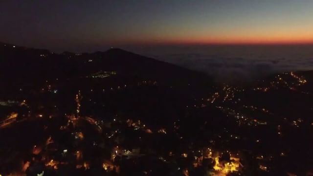 360 by  night sunset and low cloud at the  horizon Lebanon ... (Aramoun Keserwan)