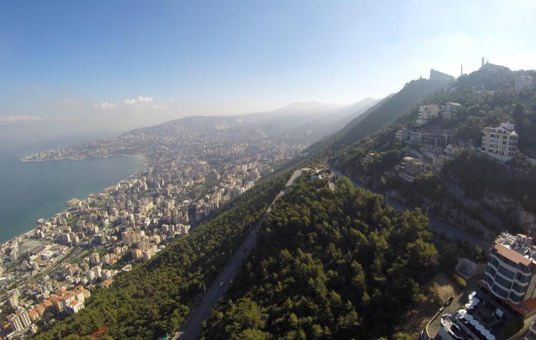 A beautiful day in the heart of  Harissa 🌞💙  GoodMorning ... (Harîssa, Mont-Liban, Lebanon)