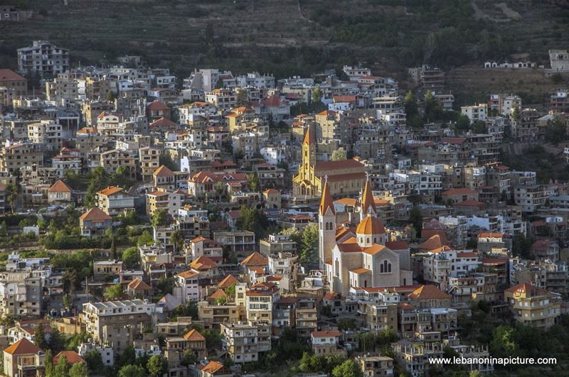 A Beautiful Picture of Bcharre taken from Saint Charbel's Church (Bekaakafra, North Lebanon)