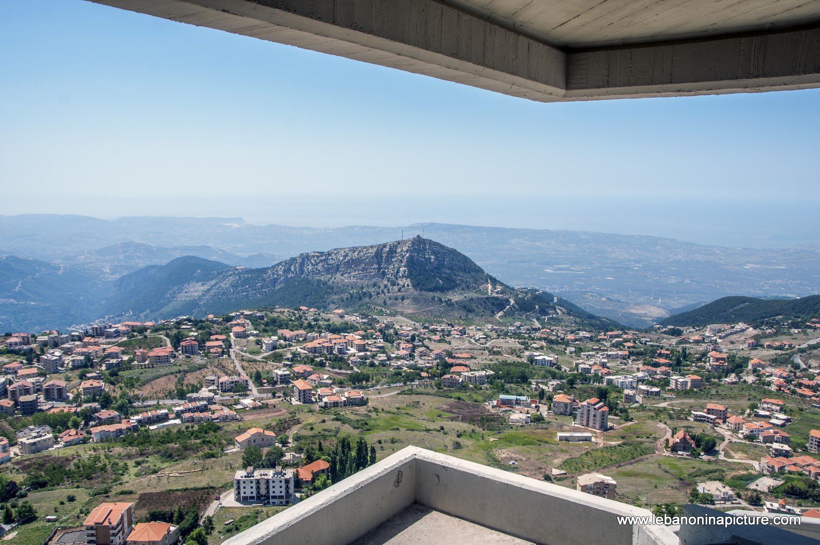 A Beautiful View Of Ehden and The Surrounding Landscape till the Mediterranean and Chekka Beach (Saydet El Hosn, Ehden, North Lebanon)