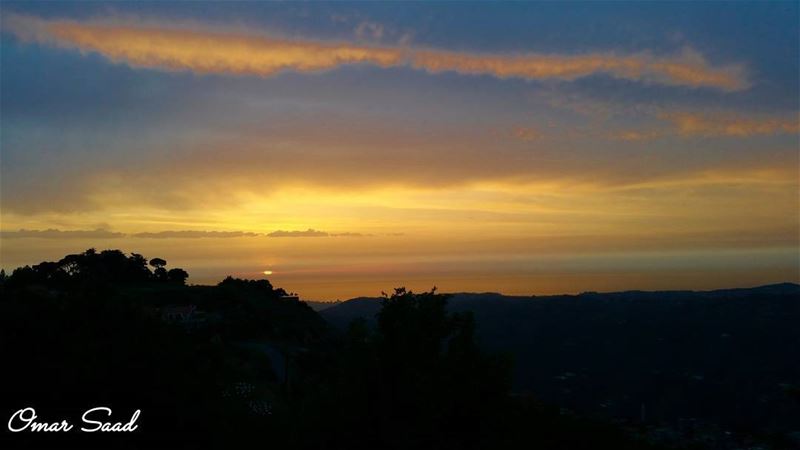 A golden sunset from sawfar  beautiful  outdoor  out  sunsets  sunny ... (Sawfar, Mont-Liban, Lebanon)