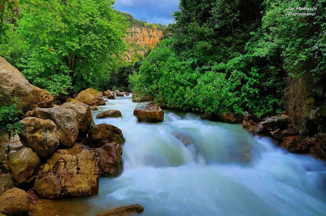 A good river is nature's life work in song.  river  water  rock  mountains... (Yahchouch Valley - Nahr Ibrahim)