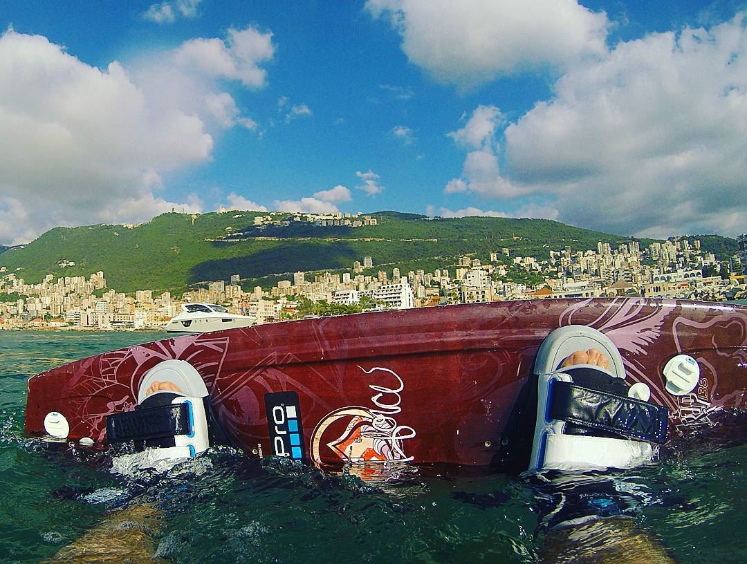 A good view of  harissa after a round of  wakeboarding Lebanon  jounieh ... (Joünié)