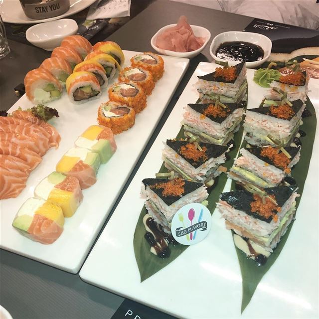 A perfect set of sushi 😍😍 the best @alsaniour @oandcthefreshmarket ... (Al Saniour Zalka)