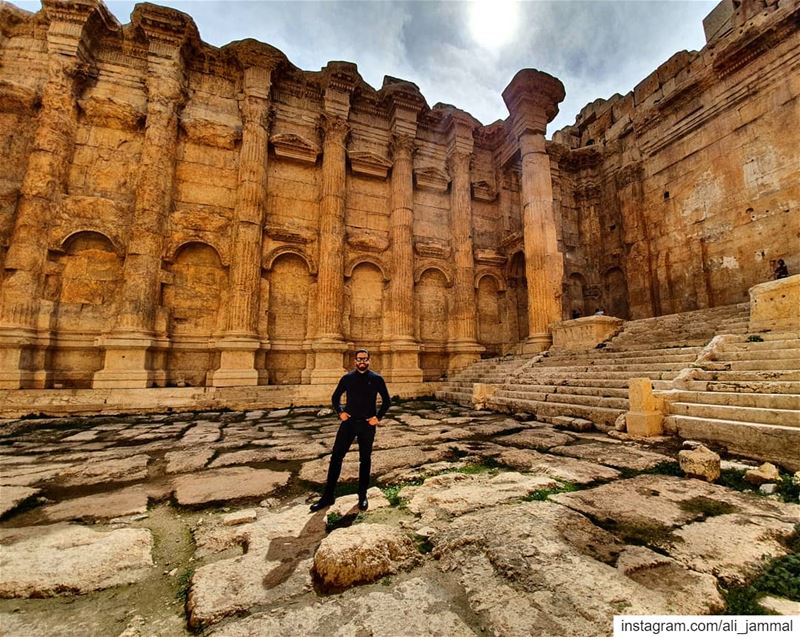 A tourist in my hometown. me  history  great  greatness  baalbeck ... (Baalbek , Roman Temple , Lebanon)