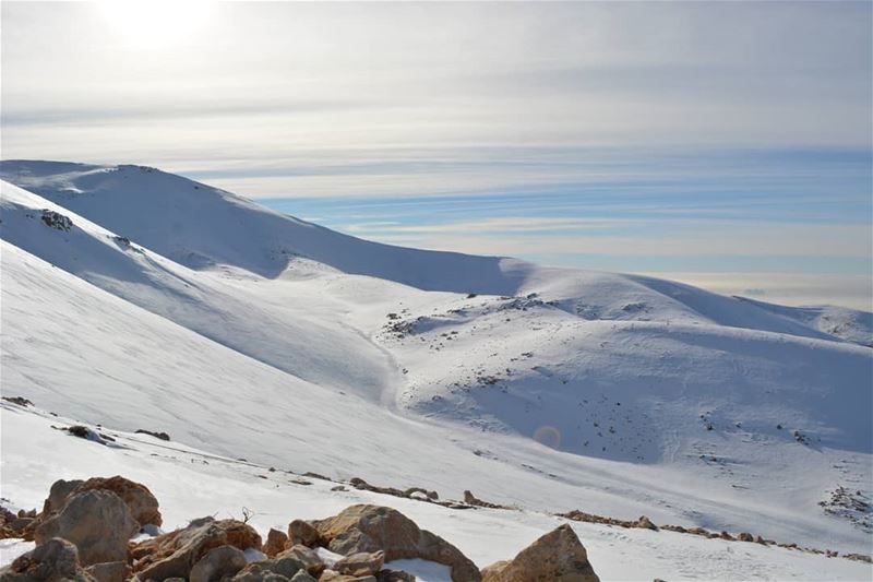 Adjust your altitude! ❄❄❄☃⛄  blue  frozen  mountain  hiking ... (Kfardebian,Mount Lebanon,Lebanon)