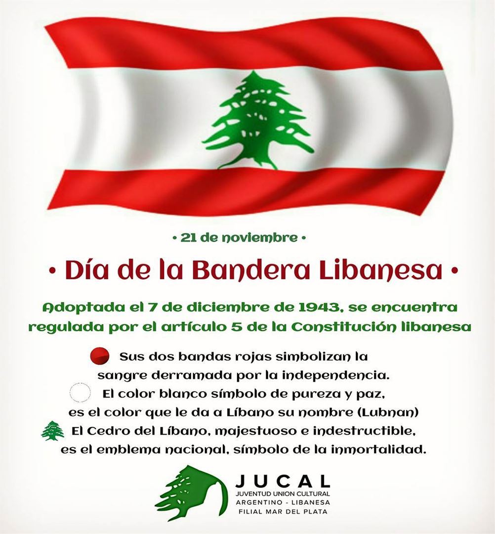 🇱🇧 Adoptada el 7 de diciembre de 1943, se encuentra regulada por el artículo 5 de la Constitución libanesa.🇱🇧 (Lebanon)