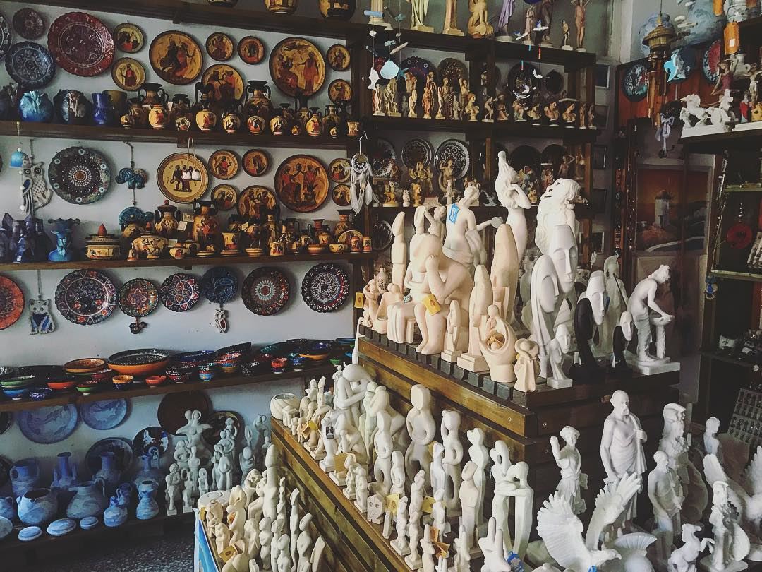 Aegina’s shops 🎠🗿... aegina  shop  greece  greece🇬🇷  greece💙  god... (Greece)