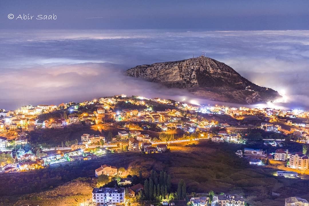 Ain't no mountain so high..Aito mountain embraced by clouds as spotted... (Ehden, Lebanon)