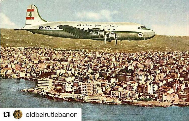 Air Liban arriving.... in 1956photo @oldbeirutlebanon  beirut  lebanon ... (Beirut–Rafic Hariri International Airport)