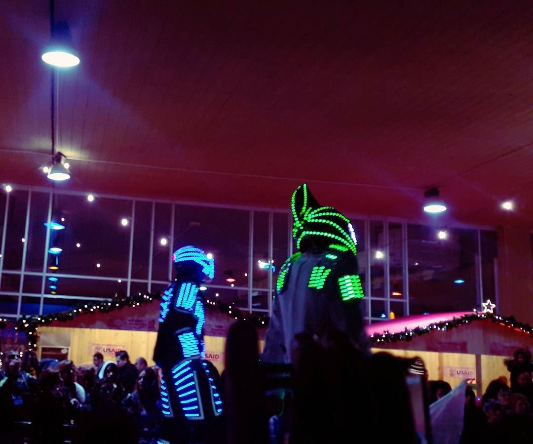 Aliens in Tripoli's Christmas Market ceremony 😮 Tripoli  TripoliLB ... (Rachid Karami International Fair)