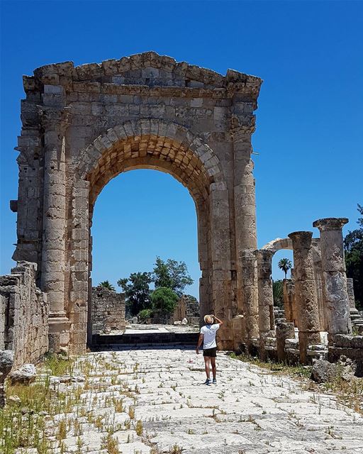 All experience is an arch, to build upon.🏛  livelovebeirut ... (Roman ruins in Tyre)