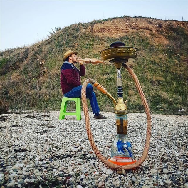 all he wanted was a puff of Hookah  forcedperspective ... (Old Souk- Jbeil)