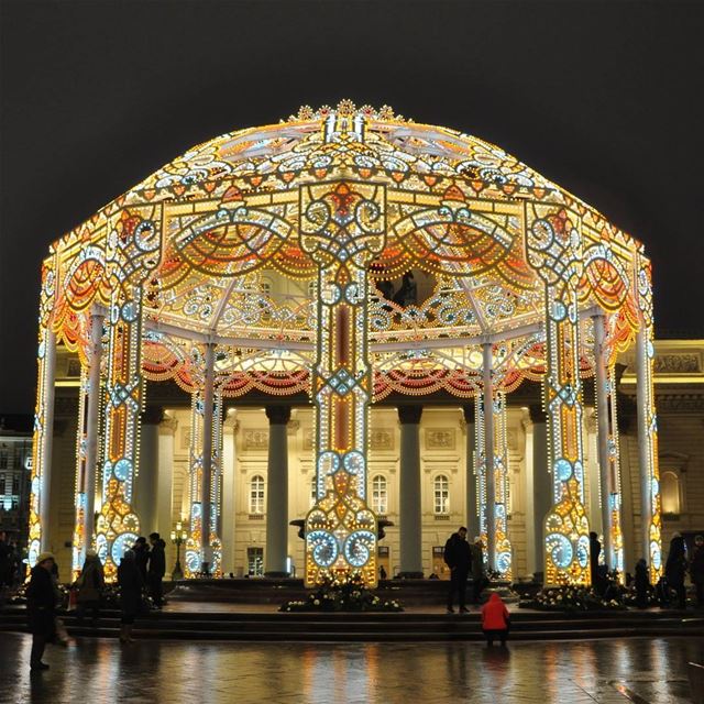 Amazing Christmas Decoration... The big theater in Moscow moscow ... (Большой театр России / Bolshoi Theatre of Russia)