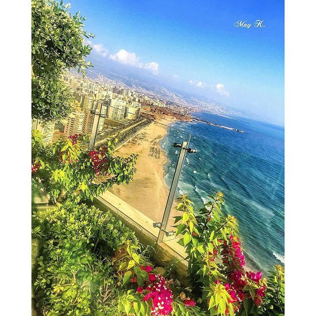 Amazing View GoodMorningBeirut 🌾🌱🌿🍃 (Ramlet Al Bayda Public Beach)