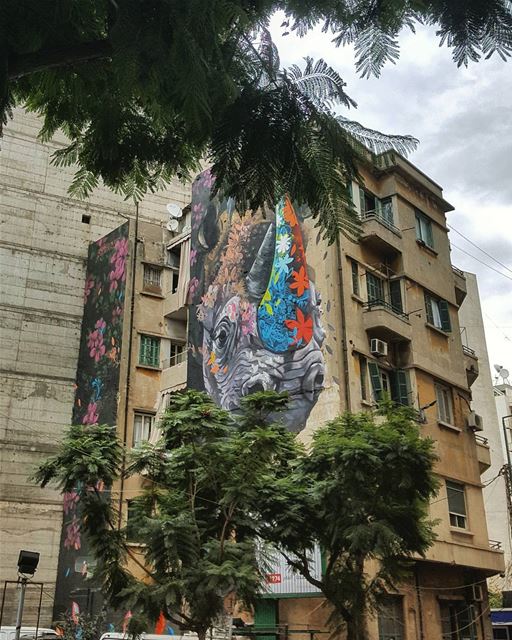Among everything else... beirut 🎨 mural.. happymonday ........... (Beirut, Lebanon)
