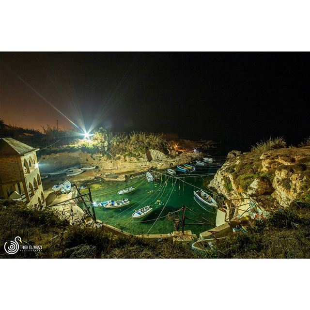 An old small fishing harbor in Beirut. Part of an area called Dalieh. It...