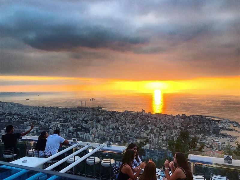 Another breathtaking sunset  AtTheTop captured by @emmanoura 💛🌅 ・・・You... (The Terrace - Restaurant & Bar Lounge)