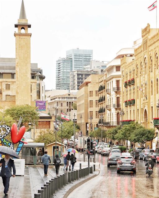 Another rainy day...☔️Morning igers.By @buddcorp  DowntownBeirut ... (Downtown Beirut)