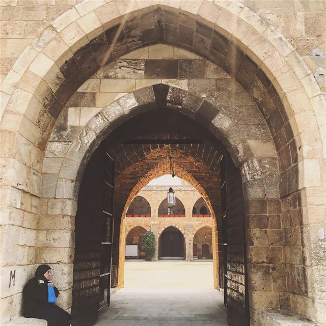 Arched inside out🔗  Lebanon tb travel travelgram traveler wanderlust... (Saïda, Al Janub, Lebanon)