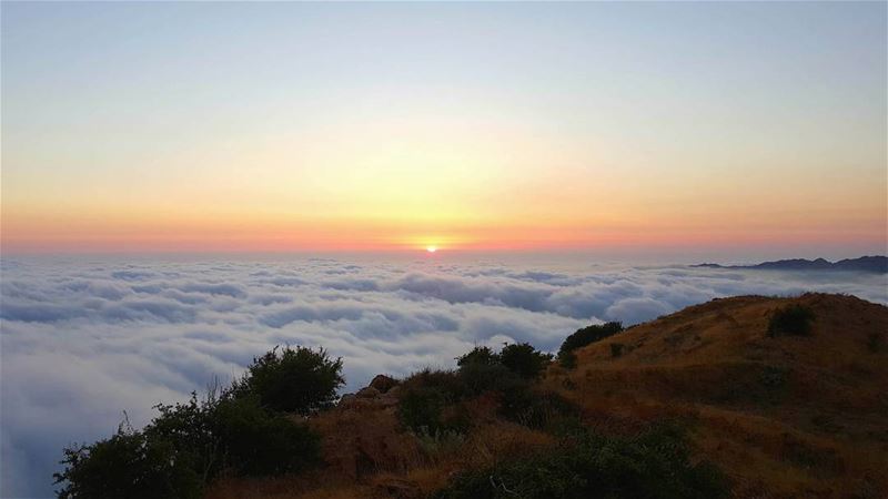 At the Skyfall ⛅لما نزل السما على الأرض 😜... sunset  summer  cliff ... (Lebanon)