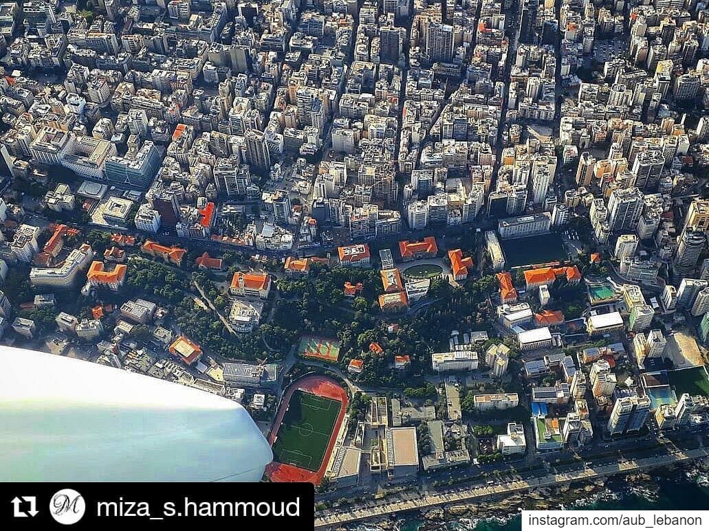  AUB campus from Above ✈️  Repost @miza_s.hammoud liveloveaub ...