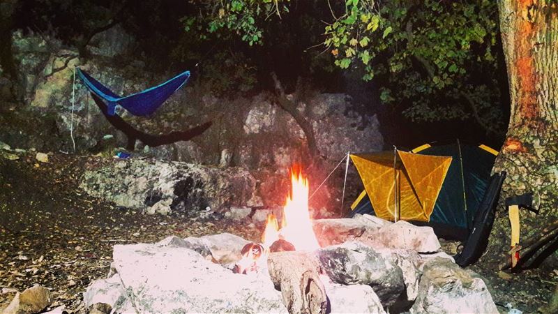 autumn camp camping bonefire fire hammock tickettothemoon tent hike... (Lehfed Country)