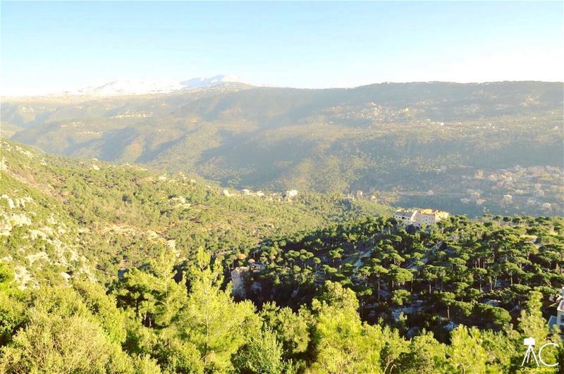  baabdat  lebanon  mounains  hills  trees  green  sky  mylebanon ... (Baabdâte, Mont-Liban, Lebanon)