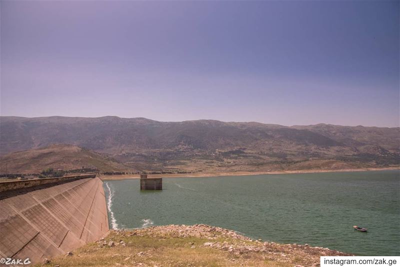 Barriers.   bekaa  lebanon  leb  lake  barrage  barrier  blue ... (West Bekaa)
