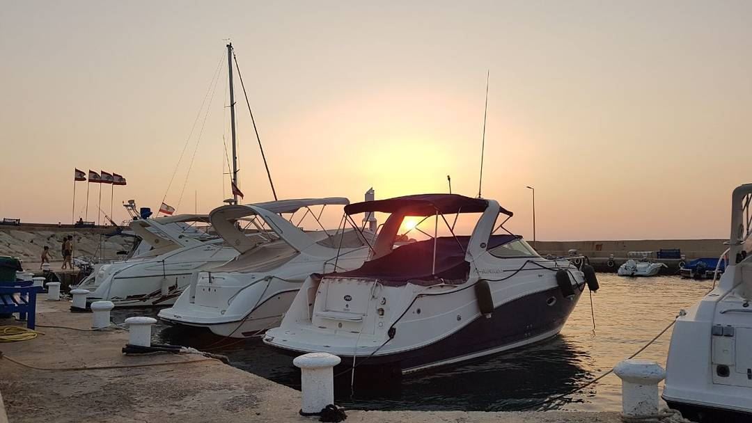  batroun @sanstephanoresort  sunset  boat  sailingboat  mediterraneansea ... (San Stephano Resort - Batroun)