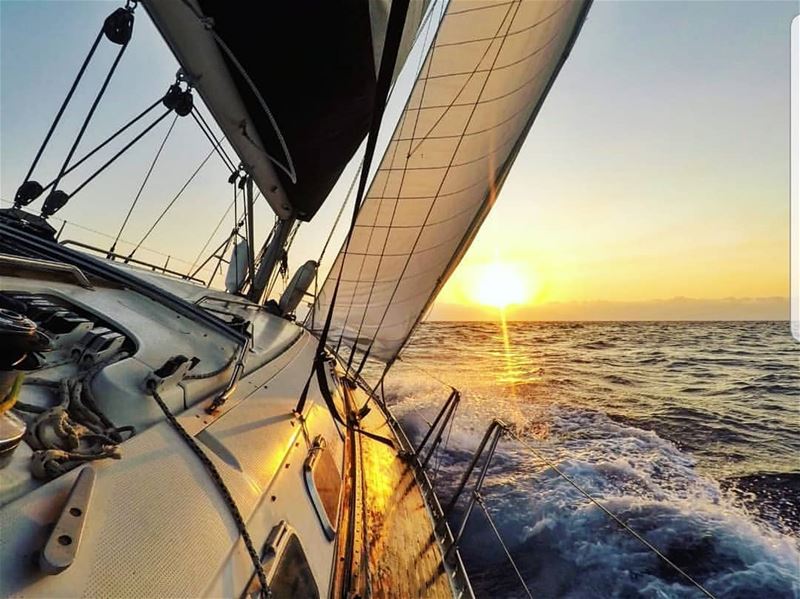  batroun  البترون_سفرة  sunset  sailing  sailingboat  sea ... (Batroûn)