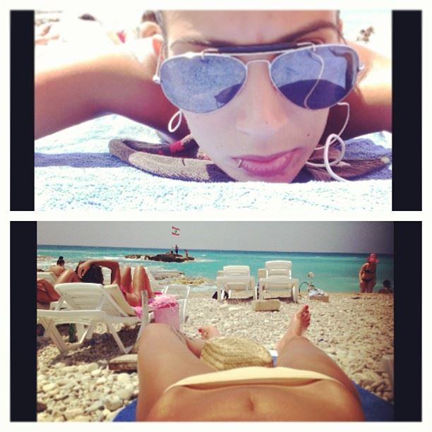  beach laying under the sun lalalala im gona soak up the sun tan tan and...