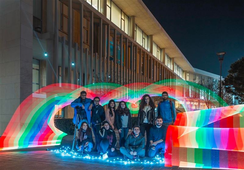 Beautiful attendees from yesterday's "light painting" workshop at the... (University of Balamand)