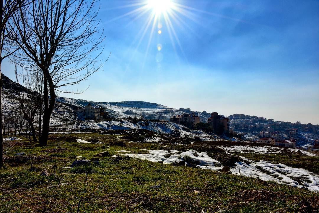  beautiful  weather  snow  amazing  lebanon  blue  sky  sunny  day  o_saad... (Bhamdoun Al Day3a)