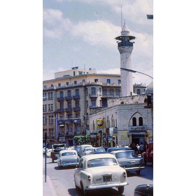 Beirut "Emir Assaf Mosque" Near Martyrs Square in 1963 .