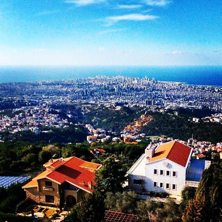 Beirut from Beit Meri 👌 lebanon  beirut  dronefootage  dronephoto ... (Beit Meri, Mont-Liban, Lebanon)