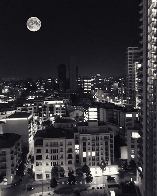 Beirut’s Full Moon 🌚..... proudlylebanese  beautifullebanon ... (Beirut, Lebanon)