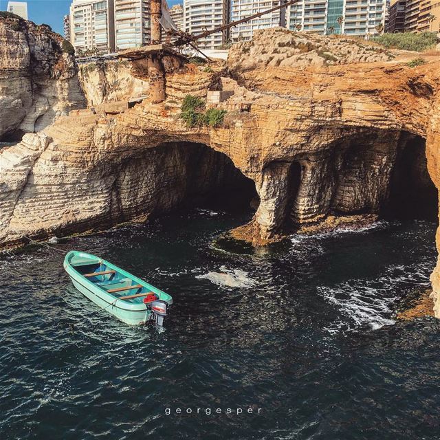 Beirut's hidden sea caves 🇱🇧..... proudlylebanese ... (Beirut, Lebanon)