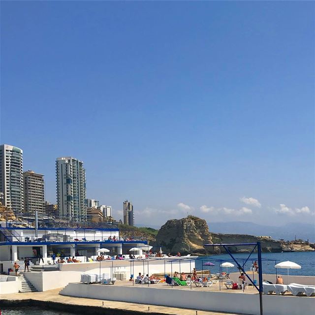 Beirut’s iconic beach club  sporting  beirut  beach  mediterranean ... (Beirut, Lebanon)