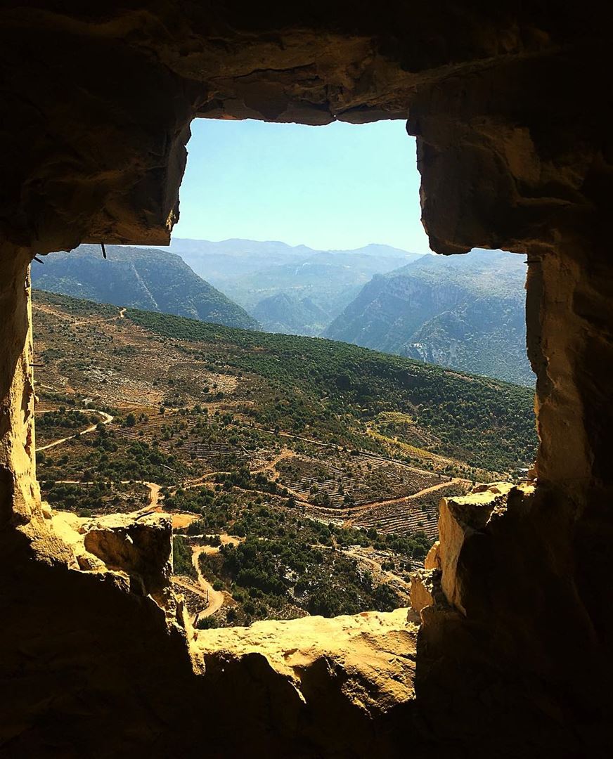 Blessed shape window 💙........ lebanon  lebanon_hdr ... (Hardîne, Liban-Nord, Lebanon)