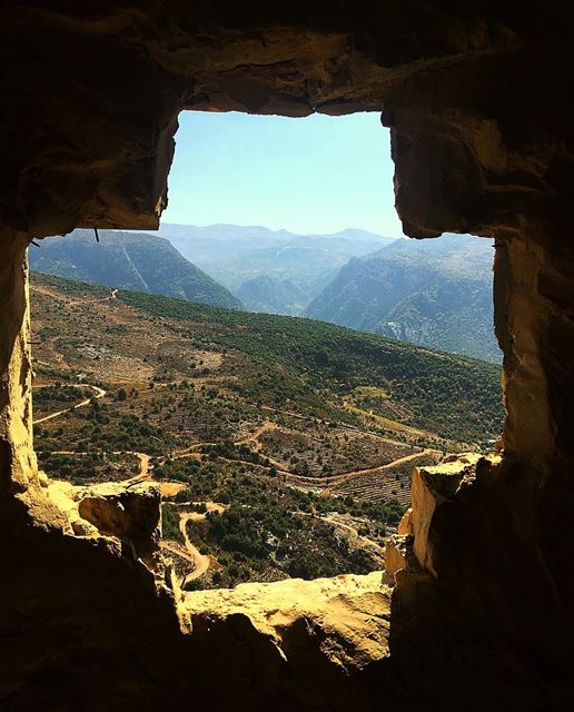 Blessed shape window 💙........ lebanon  lebanon_hdr ... (Hardîne, Liban-Nord, Lebanon)