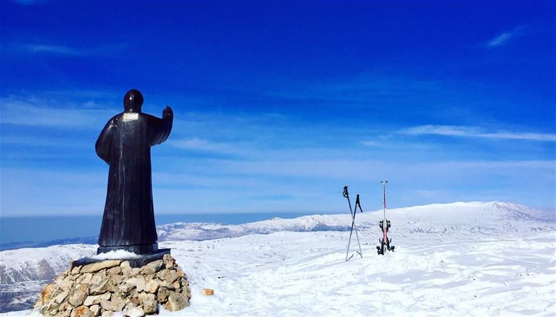 Blessing from the top (2500m)!..... welivetoexplore ... (Mzaar Ski Resorts - Kfardebian)