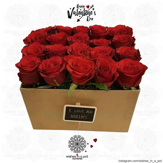 Blooming roses for the one you loveGet them this box on  valentinesday : + (Beirut, Lebanon)