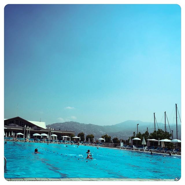 Blue. Fancy a dive?  holidays  pool  club  mountains  bluesky  sky  swim ...