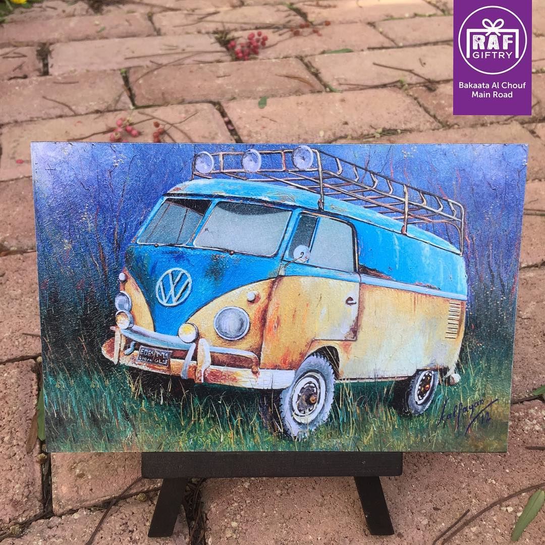 Born to camp 🏕 raf_giftry....... painting  gift  vw  camping ... (Raf Giftry)