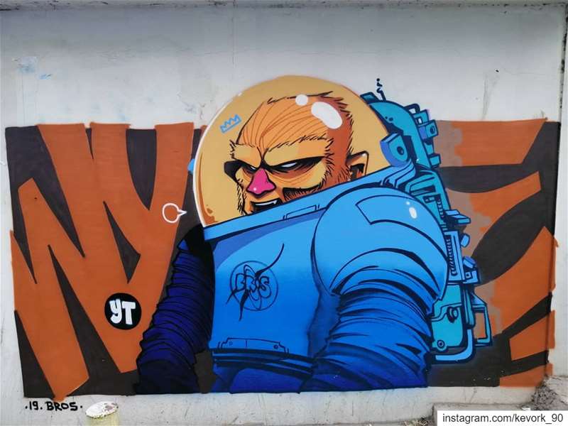 Bros... graffiti  streetartbeirut  mural  urbanart  urbanstreetwear ... (Beirut, Lebanon)