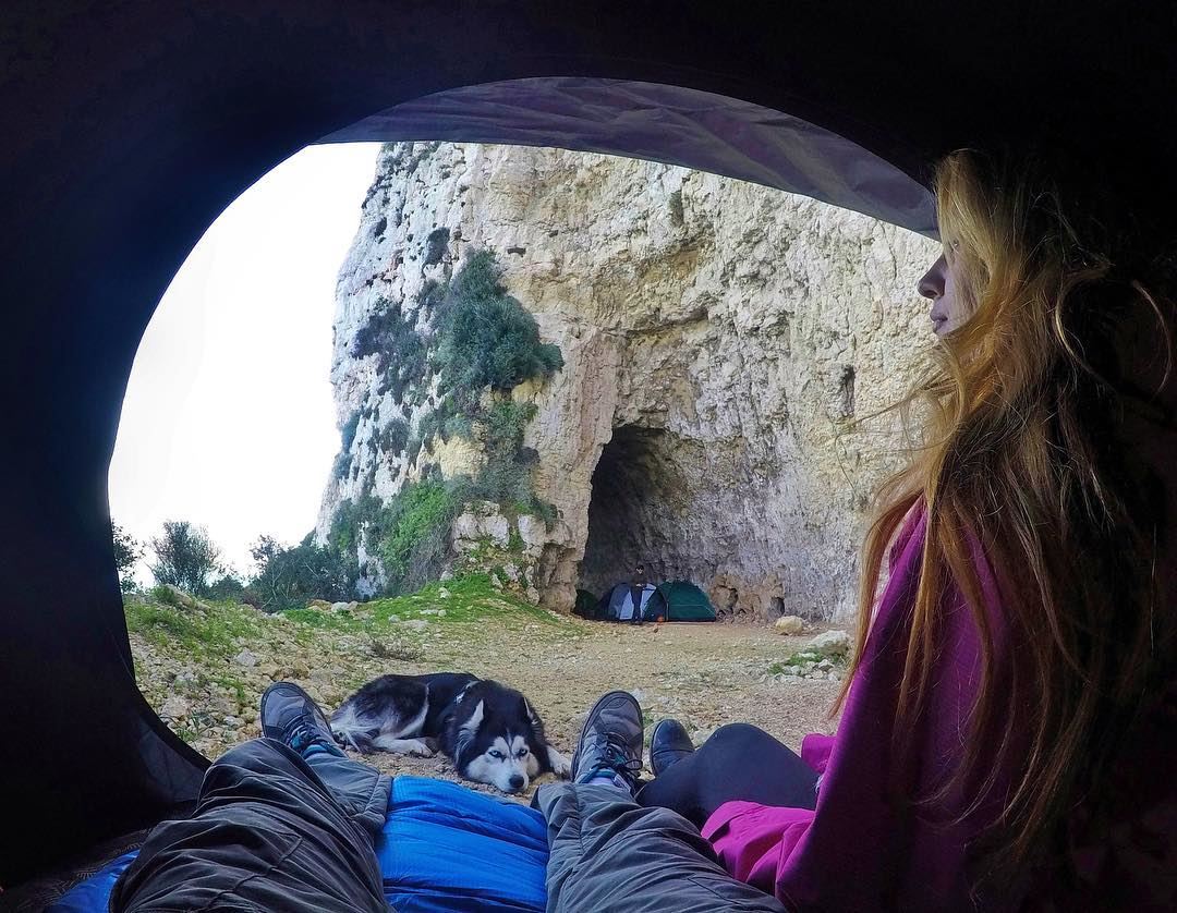 Camping in a kickass tunnel ⛺️: ✅📸 Credits: @huskysee_huskydo• gopro ... (Hamat)
