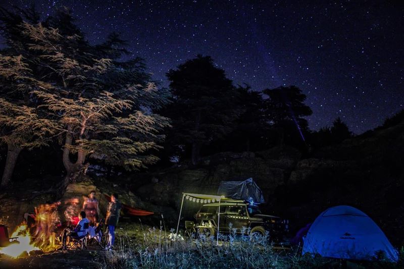 Camping is the Answer. Who cares what the question is. 🏕🌌 ... (Hadath Al Jubbah, Liban-Nord, Lebanon)