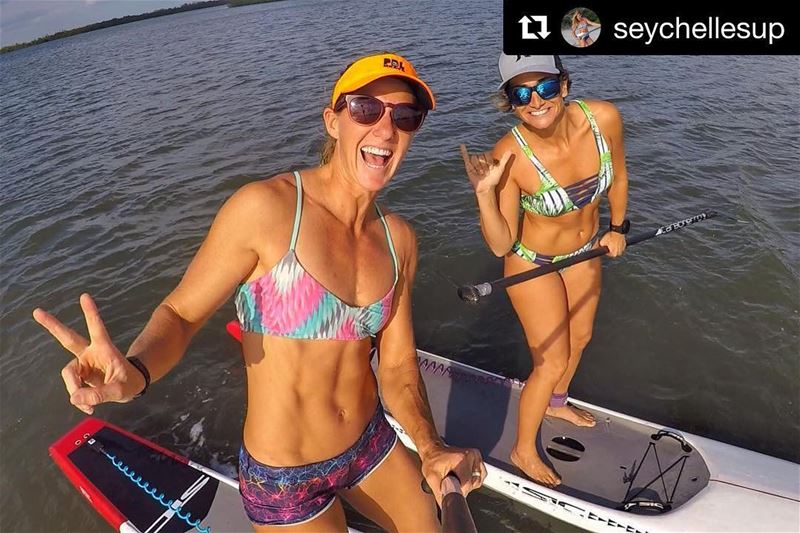Caroline training with her coach. Learning from the best! Repost @seychell (Florida)